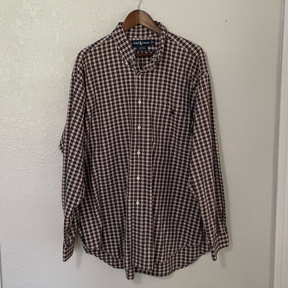 Ralph Lauren Big and Tall Plaid Button Down Casual Shirt - Picture 2 of 8